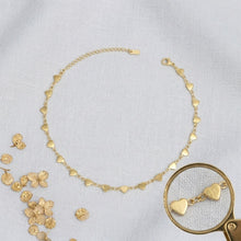 Load image into Gallery viewer, 18k Gold Steel Heart Chain Anklet for Women
