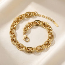 Load image into Gallery viewer, 8mm Gold 18K Steel Handmade Chain Bracelet
