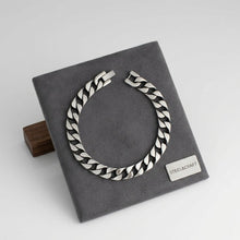 Load image into Gallery viewer, Men's 6DC 10mm Antique Stainless Steel Bracelet
