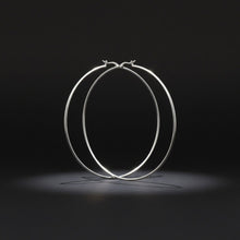 Load image into Gallery viewer, Stainless Steel Classic 90mm Thin Hoop Earrings
