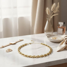 Load image into Gallery viewer, 8mm Gold 18K Steel Handmade Chain Necklace
