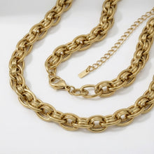 Load image into Gallery viewer, 8mm Gold 18K Steel Handmade Chain Necklace
