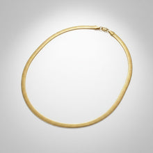 Load image into Gallery viewer, Mens 20in 6.5mm Gold 18K Steel Herringbone Chain
