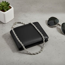 Load image into Gallery viewer, Mens 20in 8mm Stainless Steel Rope Chain
