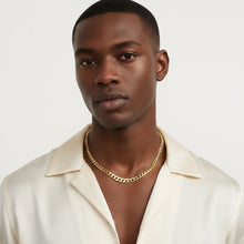 Load image into Gallery viewer, Mens 20in 10mm Gold 18K Stainless Steel Curb Chain
