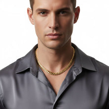 Load image into Gallery viewer, Mens 20in 10mm Gold 18K Stainless Steel Curb Chain
