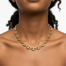 Load image into Gallery viewer, 18k Gold Steel Mariner Chain Necklace for Women
