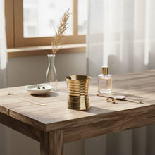 Load image into Gallery viewer, Long Cuff Gold Metal Stripe Embossed Bracelet
