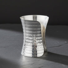 Load image into Gallery viewer, Long Cuff Silver Metal Stripe Embossed Bracelet
