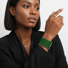 Load image into Gallery viewer, Cuff Confident Glamor Green Pave Finish Bracelet
