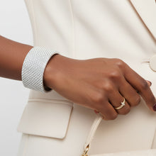Load image into Gallery viewer, Cuff Confident Glamor White Pave Finish Bracelet
