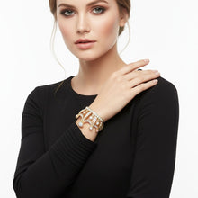 Load image into Gallery viewer, Cuff Royalty Gold Crown Luxe Crystal Bracelet
