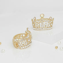 Load image into Gallery viewer, Cuff Royalty Gold Crown Luxe Crystal Bracelet
