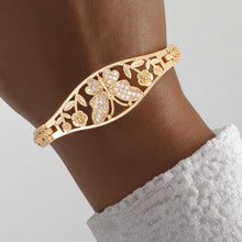 Load image into Gallery viewer, Tennis Bracelet Gold Brass CZ Butterfly Link Chain
