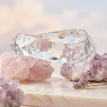 Load image into Gallery viewer, Bangle Transparent Clear Prism Wave Facet Bracelet
