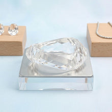 Load image into Gallery viewer, Bangle Transparent Clear Prism Wave Facet Bracelet
