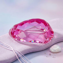 Load image into Gallery viewer, Bangle Transparent Pink Prism Wave Facet Bracelet
