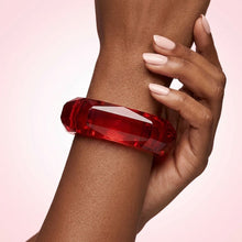 Load image into Gallery viewer, Bangle Transparent Red Octagon Facet Bracelet
