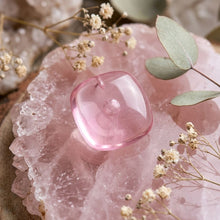 Load image into Gallery viewer, Chunky Pink Translucent Square Stud Earrings
