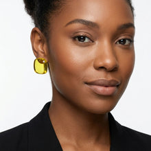 Load image into Gallery viewer, Chunky Yellow Translucent Square Stud Earrings
