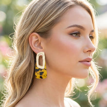 Load image into Gallery viewer, Stud Abstract Leopard Retro Oversized Earrings
