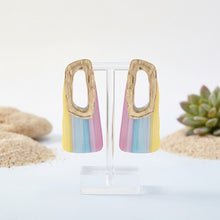 Load image into Gallery viewer, Stud Abstract Striped Retro Oversized Earrings
