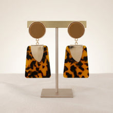 Load image into Gallery viewer, Drop Leopard Brown Trendy Trapezoid Earrings
