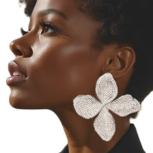 Load image into Gallery viewer, Stud Brilliant Aurbo Dimensional Flower Earrings
