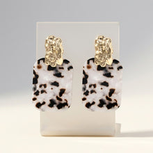Load image into Gallery viewer, Drop Oversized Leopard Shell Opulent Earrings
