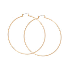 Load image into Gallery viewer, Hoop Classic 3 inch Thin Gold Earrings for Women
