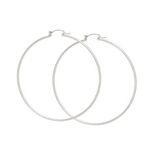 Load image into Gallery viewer, Hoop Classic 3 inch Thin Silver Earrings for Women
