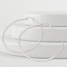 Load image into Gallery viewer, Hoop Classic 3 inch Thin Silver Earrings for Women
