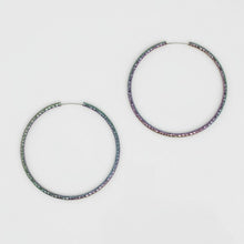 Load image into Gallery viewer, Hoop Endless Rainbow Etched Classic Earrings
