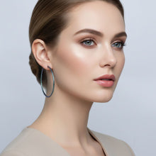 Load image into Gallery viewer, Hoop Endless Rainbow Etched Classic Earrings
