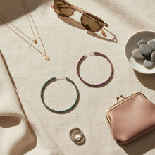 Load image into Gallery viewer, Hoop Endless Rainbow Etched Classic Earrings
