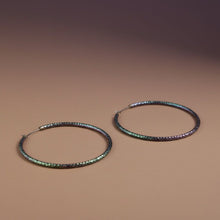 Load image into Gallery viewer, Hoop Endless Rainbow Etched Classic Earrings
