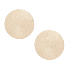 Load image into Gallery viewer, Stud XL Textured Gold Metal Disc Tribal Earrings
