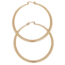 Load image into Gallery viewer, Hoop Classic 3 in Graduated Gold Earrings Women
