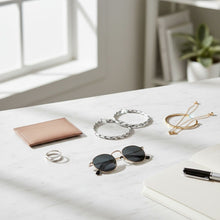 Load image into Gallery viewer, Hoop Large Silver Twisted Greek Key Earrings
