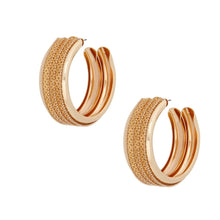 Load image into Gallery viewer, Hoop Bold Polished Gold Wide Sequin Earrings
