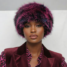 Load image into Gallery viewer, Hat Luxe Faux Fur Fuchsia Kubanka Winter Cap Women
