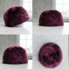 Load image into Gallery viewer, Hat Luxe Faux Fur Fuchsia Kubanka Winter Cap Women
