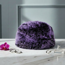 Load image into Gallery viewer, Hat Luxe Faux Fur Purple Kubanka Winter Cap Women
