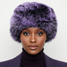 Load image into Gallery viewer, Hat Luxe Faux Fur Purple Kubanka Winter Cap Women

