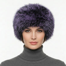Load image into Gallery viewer, Hat Luxe Faux Fur Purple Kubanka Winter Cap Women
