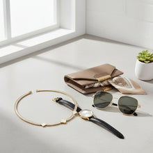 Load image into Gallery viewer, Tennis Gold CZ Baguette White Quatrefoil Necklace
