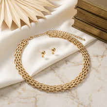 Load image into Gallery viewer, Gold Panther Link Style Chain Necklace Set

