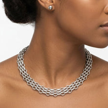 Load image into Gallery viewer, Silver Panther Link Style Chain Necklace Set
