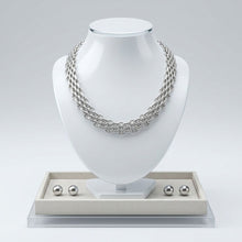 Load image into Gallery viewer, Silver Panther Link Style Chain Necklace Set

