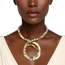 Load image into Gallery viewer, Convertible Mixed Metal Tubogas Flex Coil Necklace
